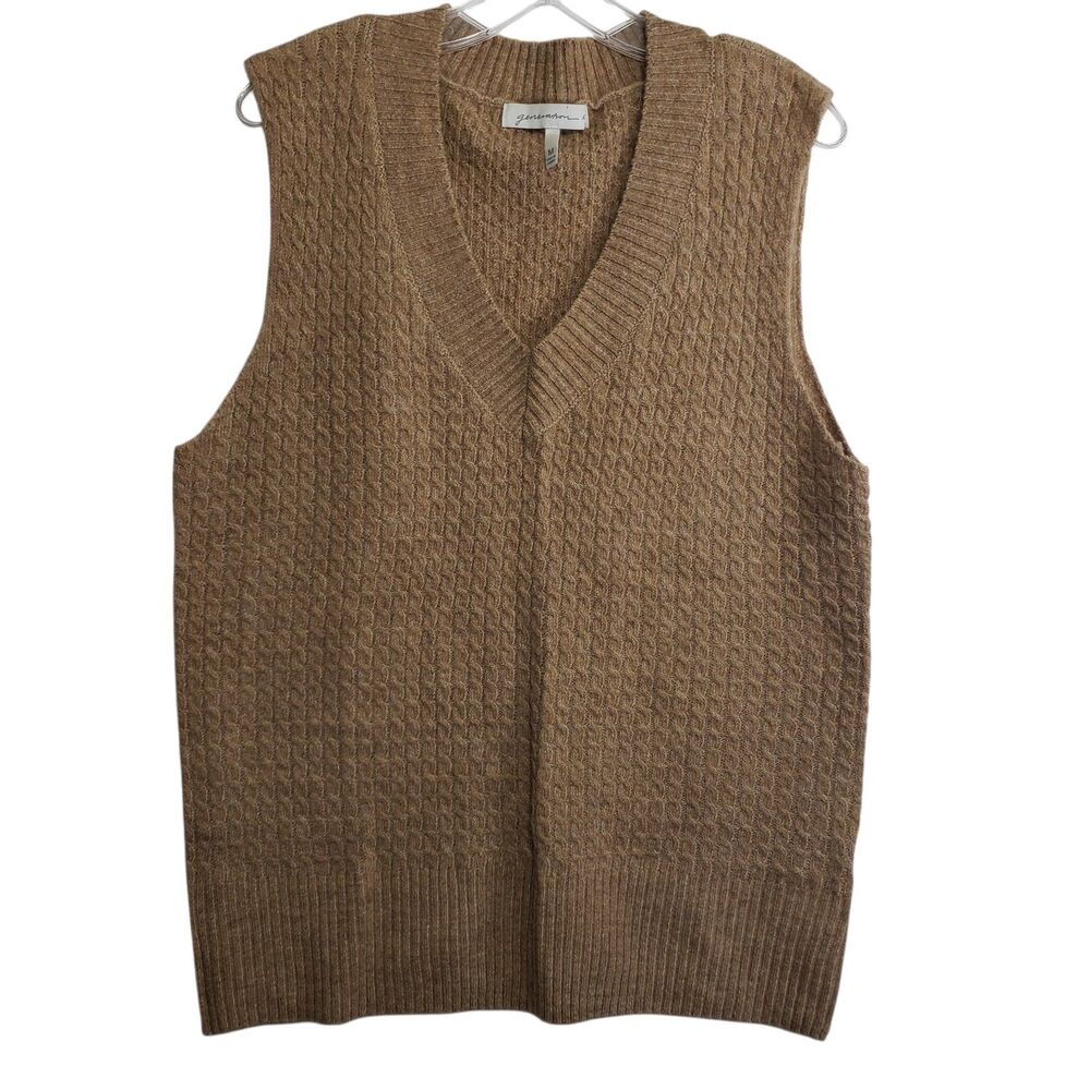 Generation K Medium V-neck Brown Knit Sweater Vest